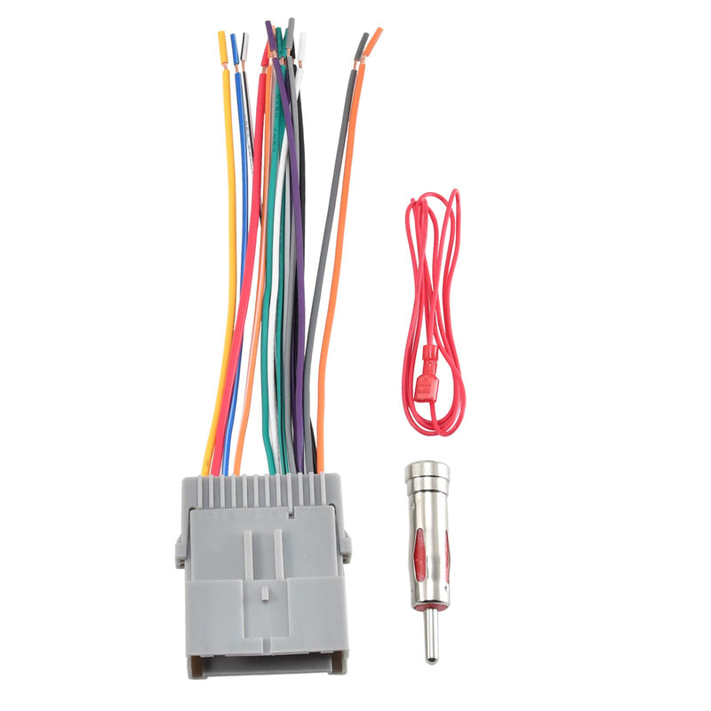  [AUSTRALIA] - RED WOLF Radio Stereo Wiring Harness Antenna Adapter Connector Plug Replacement for GM Chevy GMC Buick 2000-2012 Early Model