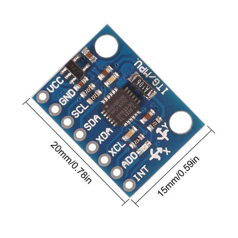 D-FLIFE 8pcs GY-521 MPU-6050 MPU6050 3 Axis Accelerometer Gyroscope Module 6 DOF 6-axis Accelerometer Gyroscope Sensor Module 16 Bit AD Converter Data Output IIC I2C for Arduino - LeoForward Australia