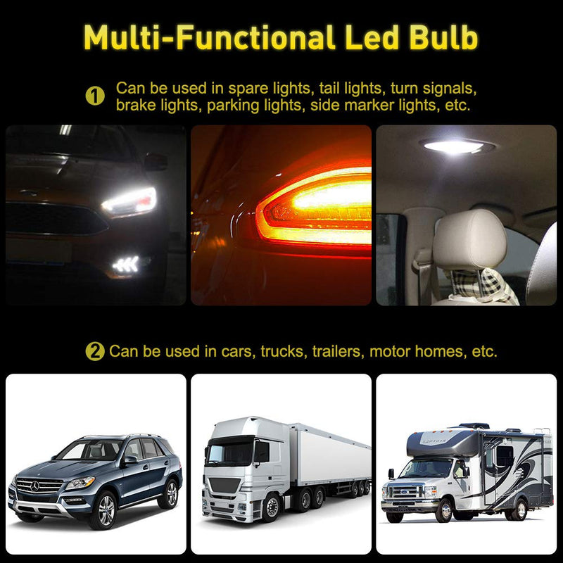  [AUSTRALIA] - Efoxcity 12V 1156 10 Pack Bright 1156 1141 1003 50-SMD White LED Bulbs For Car Interior RV Camper light