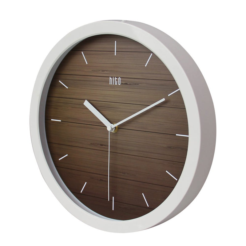 HITO Silent Wall Clock Non Ticking 12 inch Excellent Accurate Sweep Movement, Modern Decorative for Kitchen, Living Room, Bathroom, Bedroom, Office (A whiteframe) A Whiteframe - LeoForward Australia