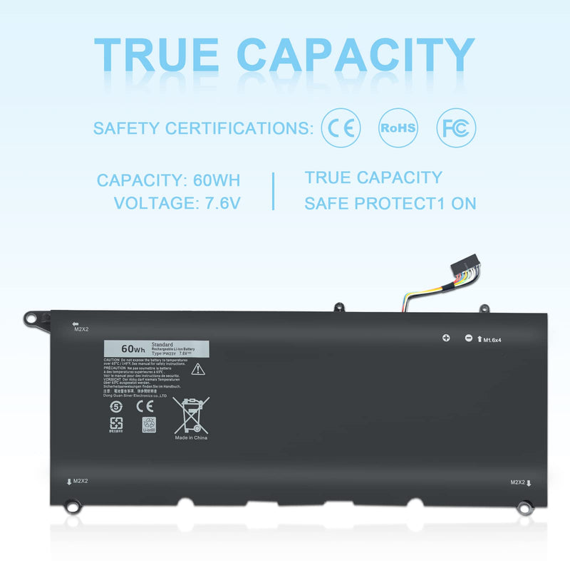  [AUSTRALIA] - PW23Y Laptop Battery Compatible with for Dell XPS 13 9360 P54G002 13-9360-D1605G 13-9360-D1605T 13-9360-D1609 13-9360-D1609G 13-9360-D1705G Series Replacement TP1GT RNP72 0TP1GT 0PW23Y 0RNP72