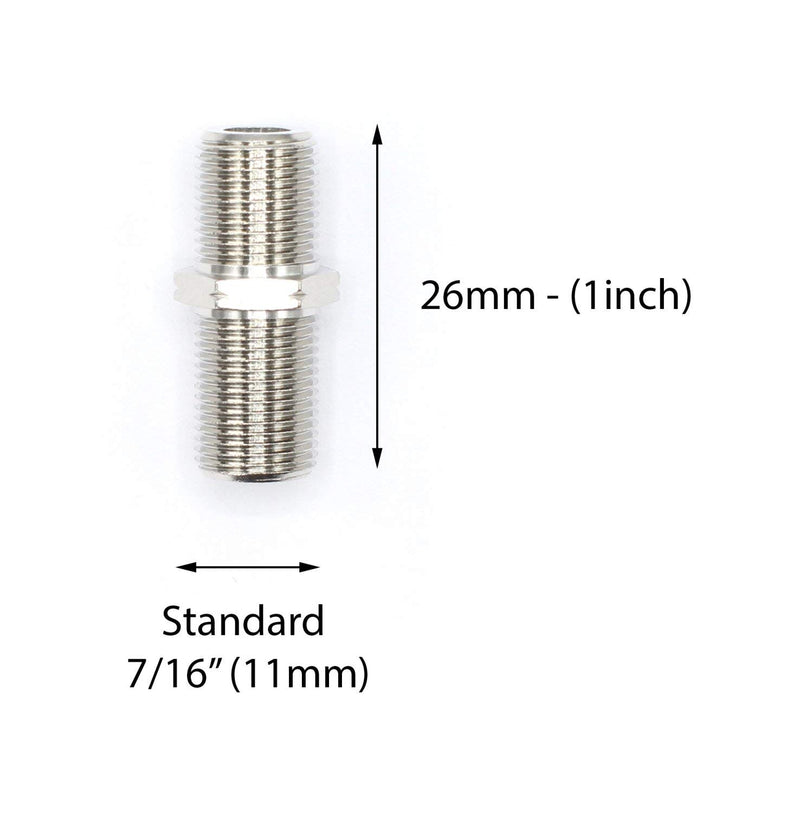 Cable Extension Coupler | 4 Pack | Connects Two Coaxial Video Cables, for Coax F81 (Female to Female) 3GHz Satellite, Cable TV, and Cable Internet Rated Silver - LeoForward Australia