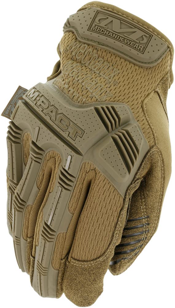 [AUSTRALIA] - Mechanix Wear: M-Pact Coyote Tactical Work Gloves - Touch Capable, Impact Protection, Absorbs Vibration (Large, Coyote Brown) Large