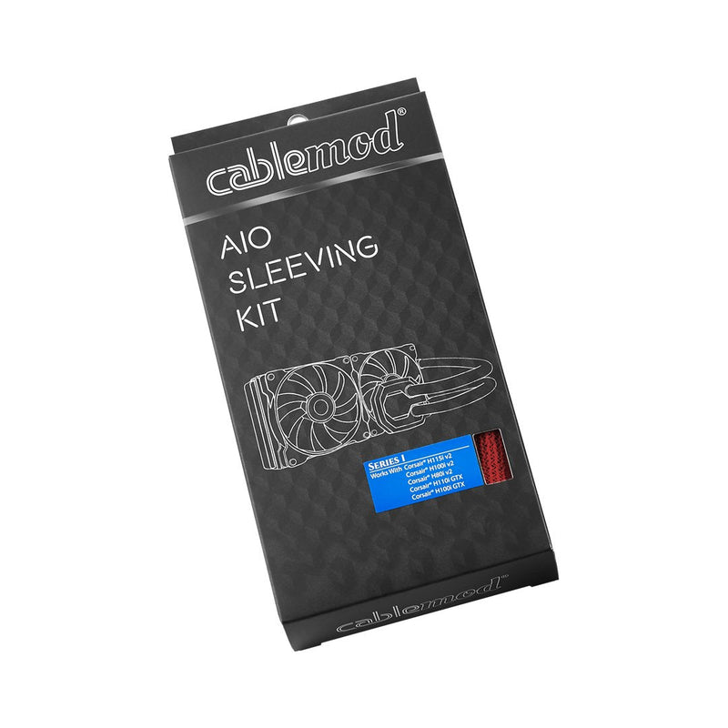  [AUSTRALIA] - CableMod AIO Sleeving Kit Series 1 for Corsair Hydro Gen 2 (Red) Black