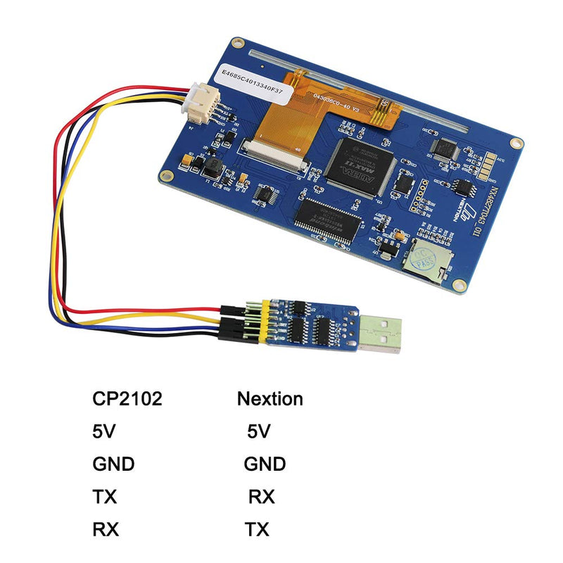  [AUSTRALIA] - Nextion Basic Display 4.3'' NX4827T043 4.3inch TFT Resistive Touch Screen Panel 480X272 UART HMI Intelligent LCD Display Module for Arduino Raspberry Pi ESP8266 4.3inch-NX4827T043