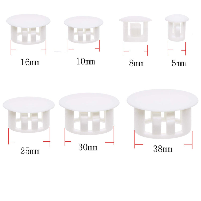 ONLYKXY 10 Pcs 38MM Diameter Nylon Plastic Round Snap in Type Locking Furniture Hole Plugs Button Protective Cover Cap Head Color White (White 38mm/1.49inch) White 38mm/1.49inch - LeoForward Australia