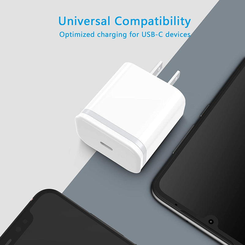  [AUSTRALIA] - iPhone 14 13 12 11 USB C Wall Charger, 20W 2-Pack Charging Block USBC Power Adapter PD Plug Box Type C Brick Cube for iPhone 14 13 12 11 Pro Max XS X XR SE 8 Plus, iPad Pro, AirPods Pro