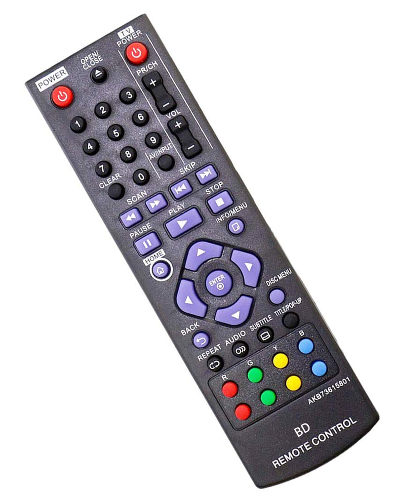 Smartby AKB73615801 Remote Control Compatible with LG Blu-Ray DVD Player BD220 BD630 BP325W BP335WN BP125 BP125N BP135W-N BP200 BP220 BP220N BP320 BP320N BP325 BP325N - LeoForward Australia