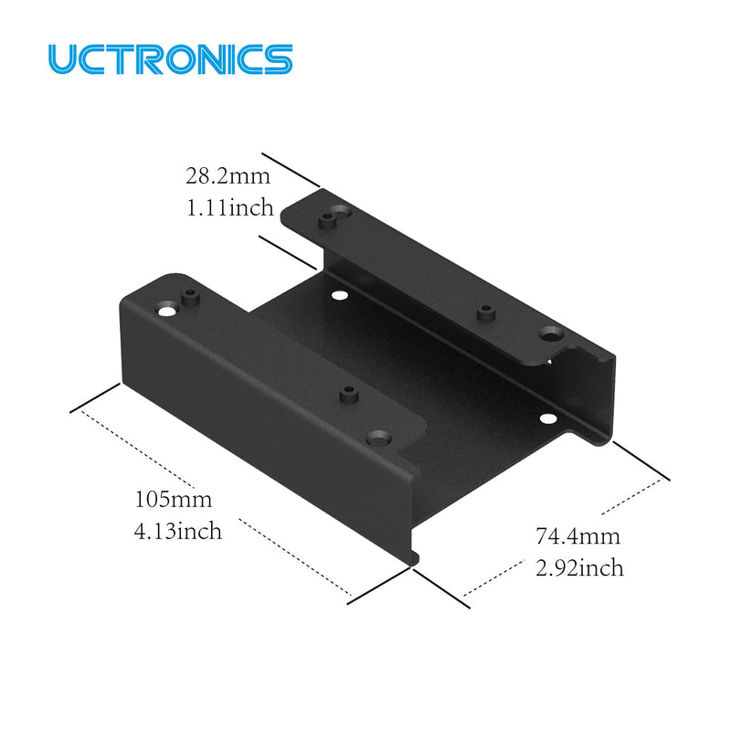  [AUSTRALIA] - UCTRONICS for Raspberry Pi SSD Case, Supports 2 Units of 2.5” SSD and Raspberry Pi 4, 3B/3B+ and Other B Models