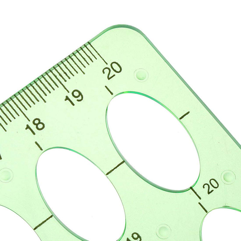 uxcell Geometric Drawing Template Oval Style Measuring Ruler 20cm for Drawing Engineering Drafting Building Office Supplies - LeoForward Australia
