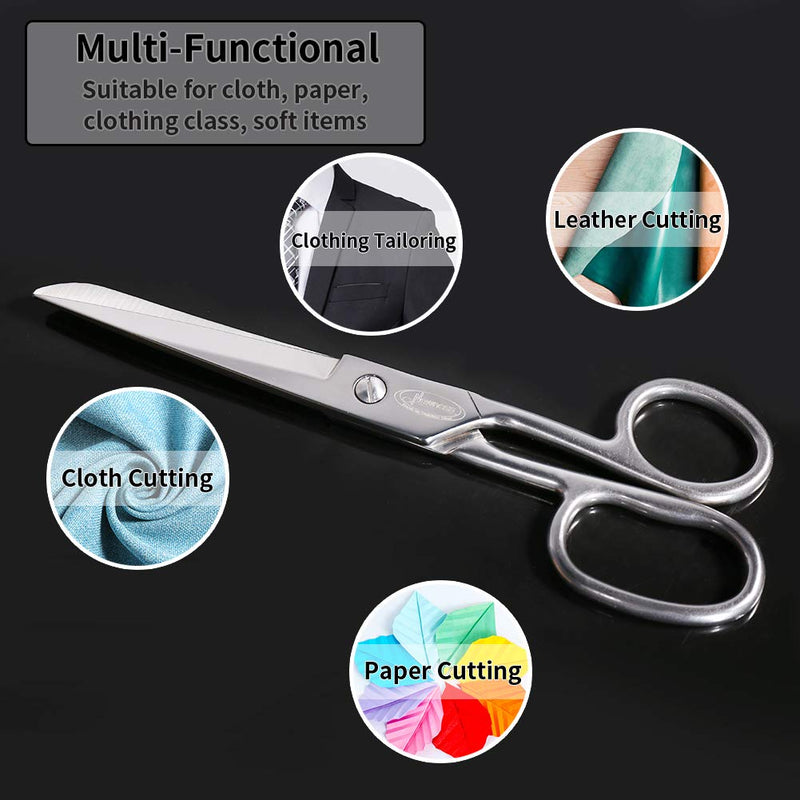  [AUSTRALIA] - Newness Fabric Scissors, Heavy Duty All Metal Stainless Steel Craft Scissors, Multi-Purpose Professional Sharp Shears for Tailor Dressmaker Craft Cutting Cloth Leather Canvas Denim Paper, 6.5 Inch