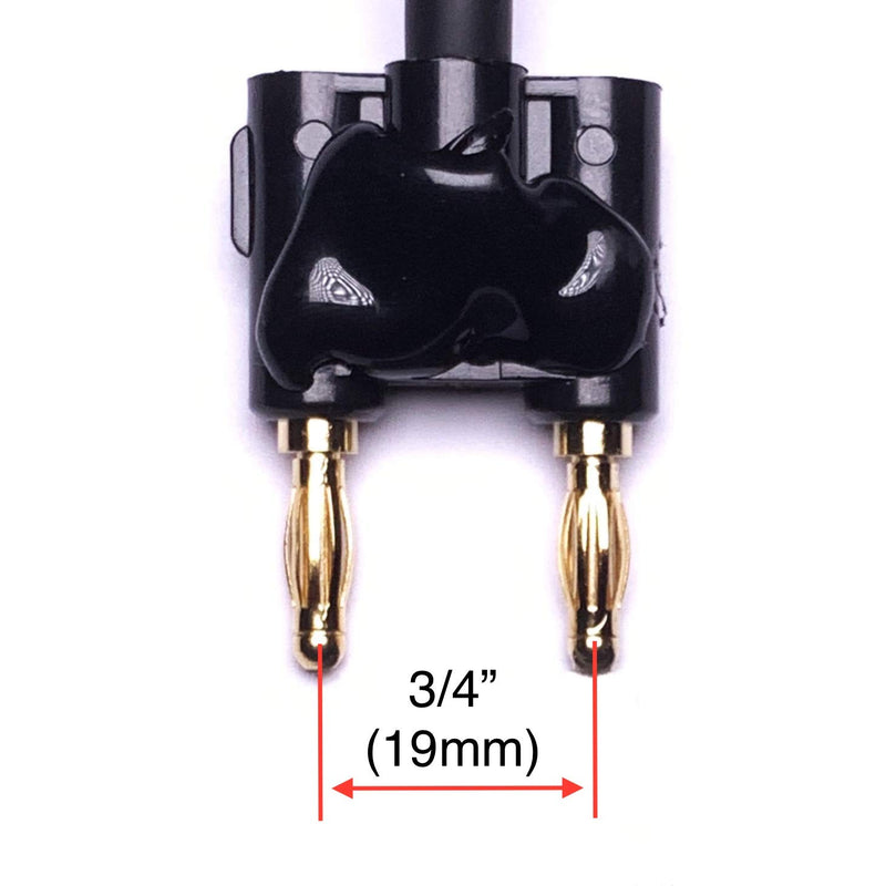 CESS-081 Dual Banana Plugs to 1/4 TS Jack Speaker Cable Adapter, 2 Pack - LeoForward Australia