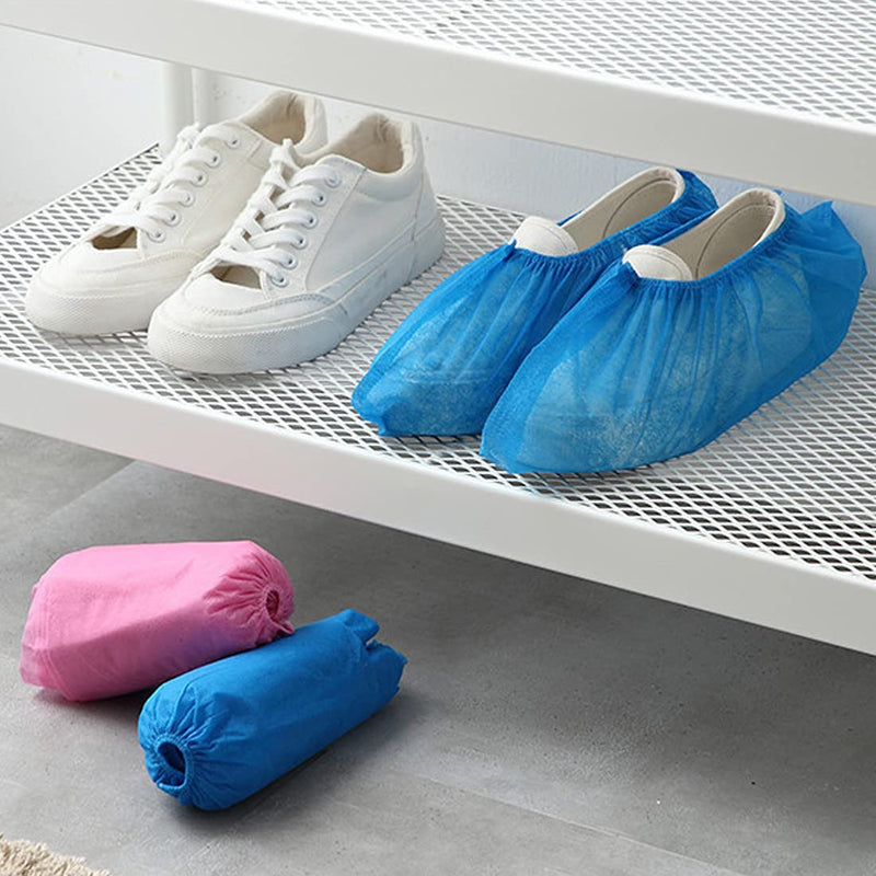  [AUSTRALIA] - Bonnorth Shoe Covers Disposable Recyclable, 100 Pack(50 pairs) Non-Toxic 100% Virgin Fabric, Durable Shoes Covers for Indoor Home Floors Carpet, Shoes Protector Covers (Light Blue 15.7 X 5 inch) light blue