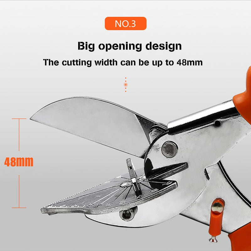  [AUSTRALIA] - CARCLOTHES Miter Snips-Professional Multi Angle Miter Shears Cutter(orange),With a Replacement Blade,Electrician Tools Miter snips,Accurately Adjusted 45 To 135 degrees,Cutting Soft Wood,Plastic,PVC