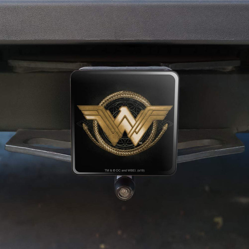  [AUSTRALIA] - Graphics and More Wonder Woman Movie Golden Lasso Logo Tow Trailer Hitch Cover Plug Insert 2 Inch Receivers