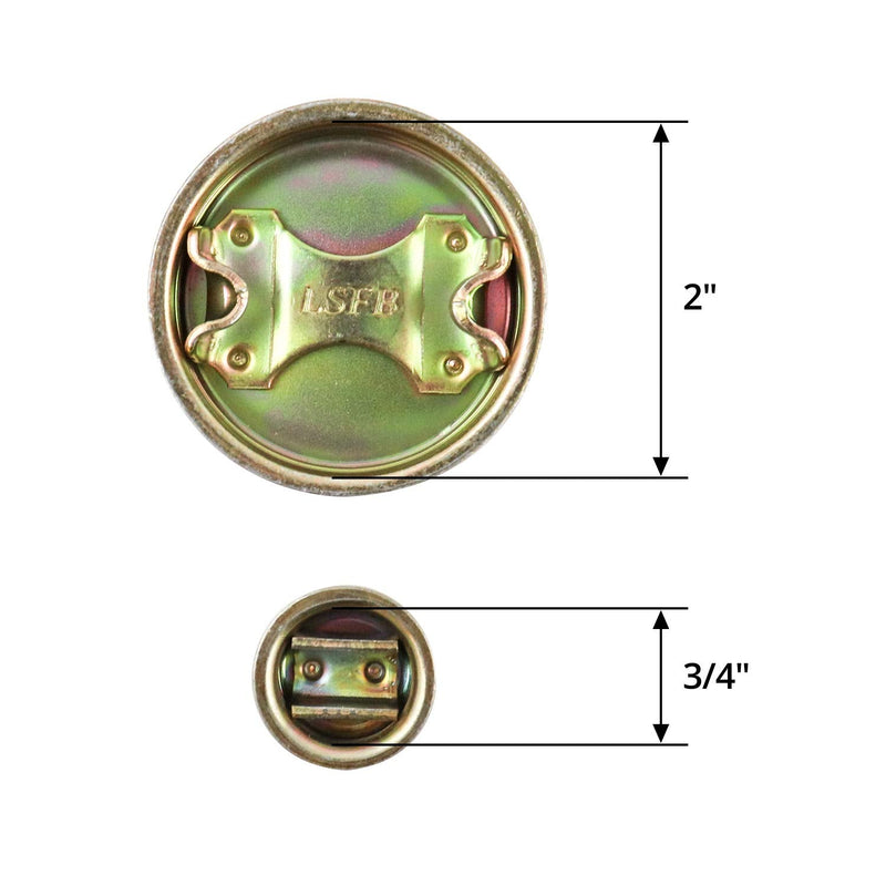  [AUSTRALIA] - QWORK Steel Bung Plug Drum Bung, 2" and 3/4" Set Bung Cap Plug with Plated Coated for 55 Gallon Barrel, 6 Pack 2"&3/4"