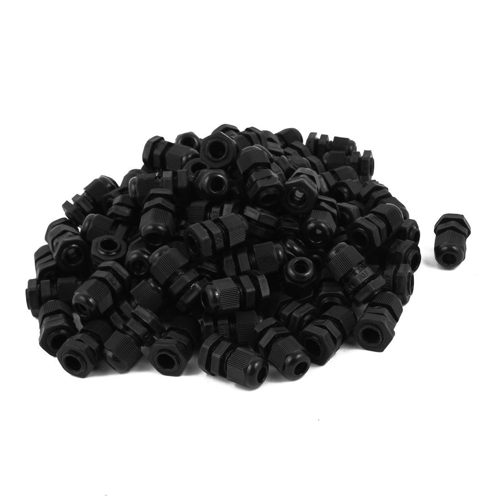  [AUSTRALIA] - uxcell a16101300ux0476 PG7 Model Plastic Waterproof Connectors Cable Glands 100 PCS Pack of 100