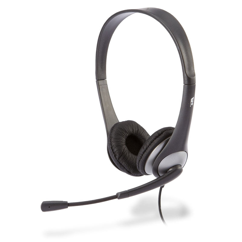 [AUSTRALIA] - Cyber Acoustics Stereo Headset, 3.5mm stereo & Y-adapter for separate Headphone & Mic Connection, K12 School Classroom and Education (AC-204)