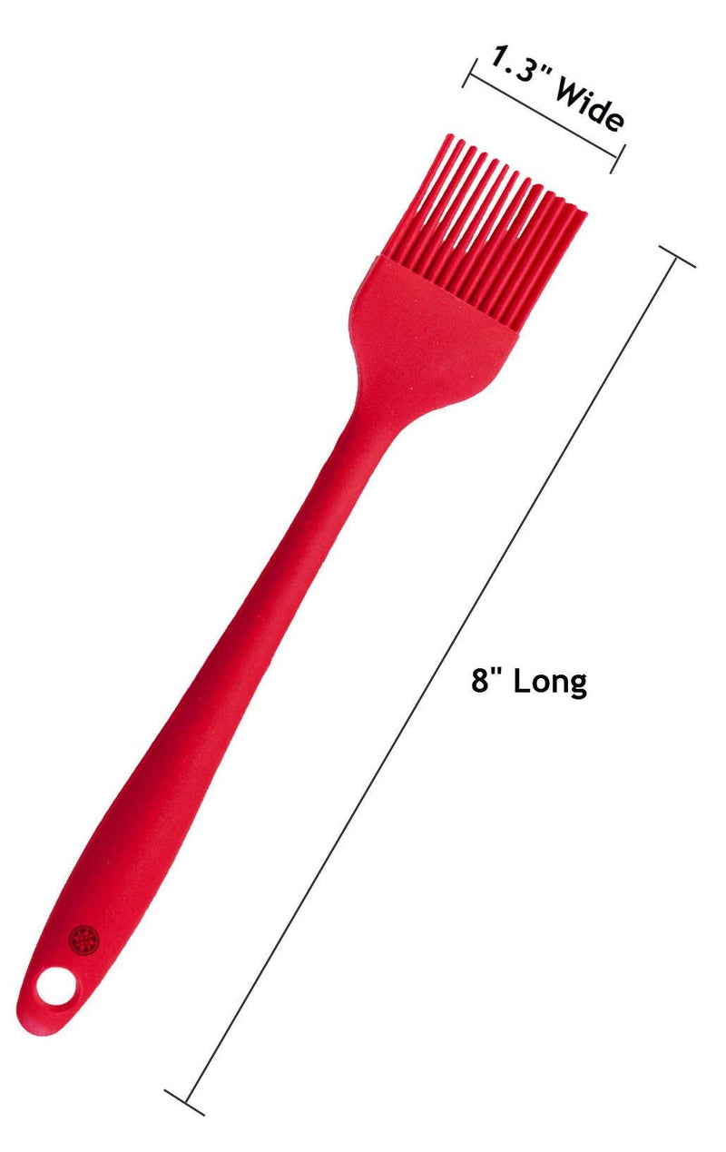  [AUSTRALIA] - StarPack Basics Silicone Basting Brush - High Heat Resistant to 480°F, Hygienic One Piece Design, Pastry, Grill & BBQ Brush (Cherry Red) Basics (Heat Resistant 480°F) Cherry Red