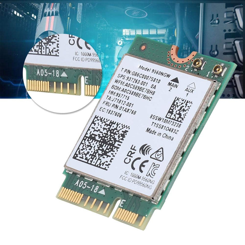  [AUSTRALIA] - Wireless WiFi Card for Intel 9560AC NGW, 1730Mbps 2.4G/5G Dual Band Bluetooth 5.0 Network Card for Samsung/Dell/Sony/ACER/ISUS/MSI/Clevo/Terransforce/Hasee