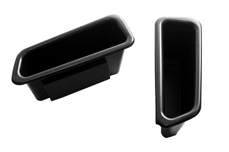  [AUSTRALIA] - Vesul Black Front Row Door Side Storage Box Handle Pocket Armrest Phone Container Compatible with Ford Mustang 2015 2016 2017 2018 2019 2020 2015-2020 door side sorage box for Ford Mustang