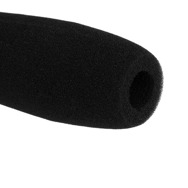  [AUSTRALIA] - AKOAK 1pc x 12 cm Black Camera Microphone Windscreen Soft Foam Mic Cover Sponge for Shotgun Microphones for Audio-Technica, Azden, Ikegami, Panasonic, Schoeps, Shure, Sennheiser & Sony Mics