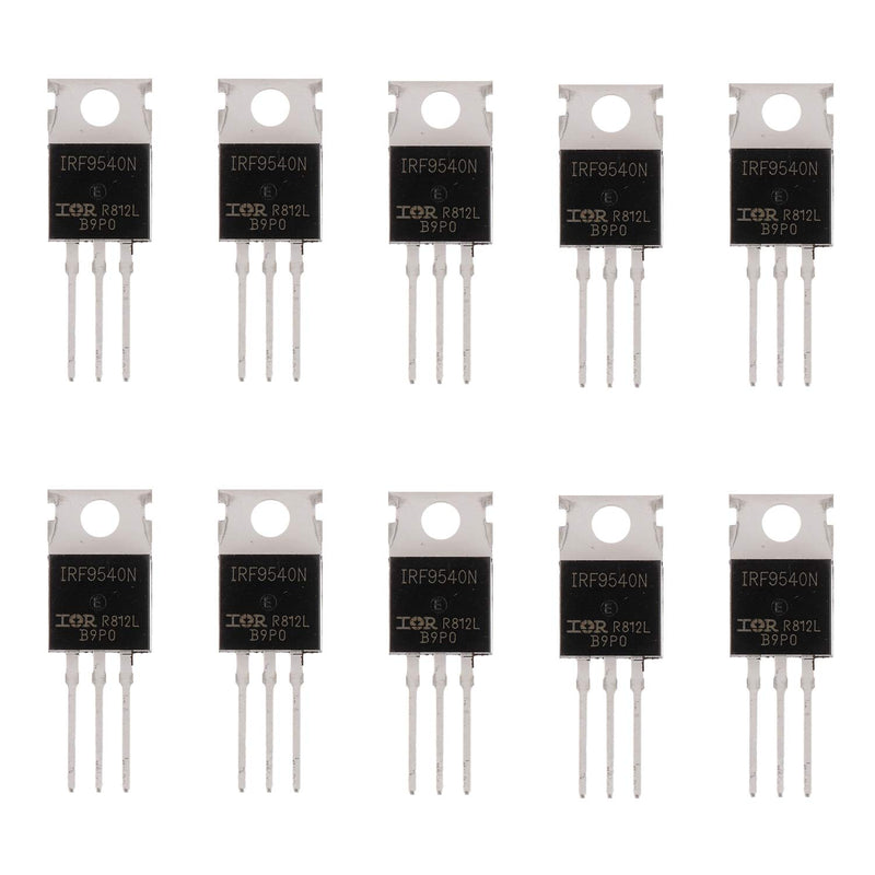 BOJACK IRF9540 MOSFET Transistors IRF9540N 23 A 100 V P-Channel Power MOSFET TO-220AB (Pack of 10 Pcs) - LeoForward Australia