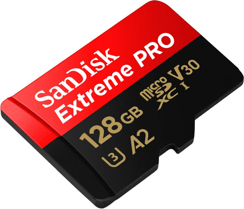  [AUSTRALIA] - SanDisk 128GB Extreme PRO® microSD™ UHS-I Card with Adapter C10, U3, V30, A2, 200MB/s Read 90MB/s Write SDSQXCD-128G-GN6MA