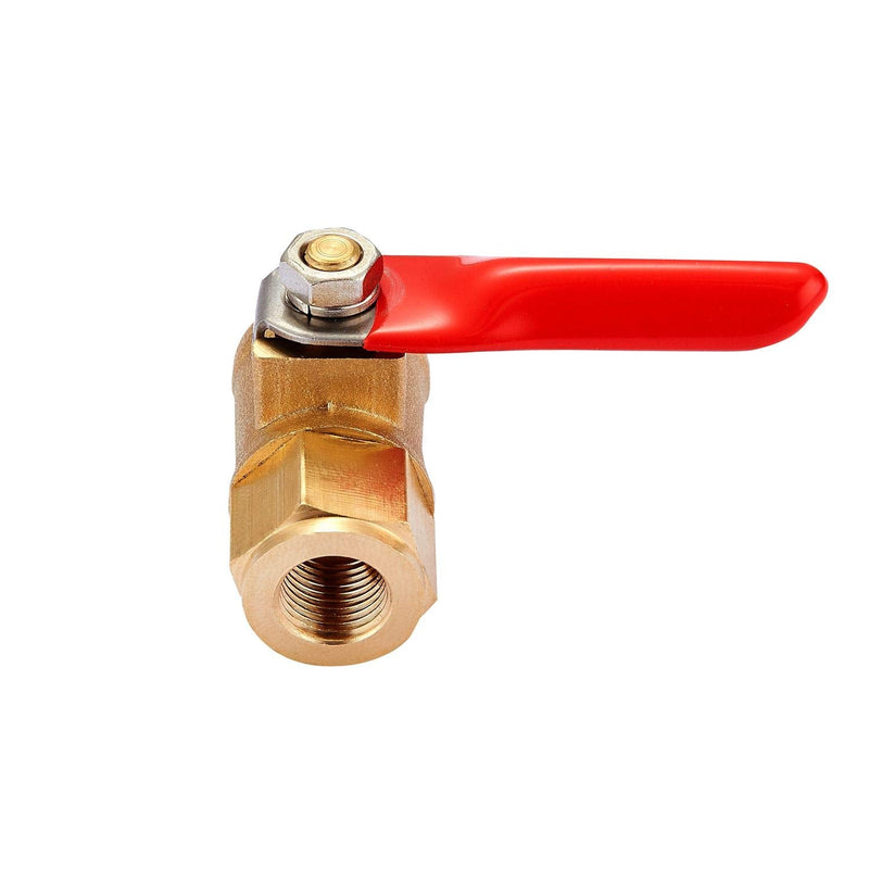  [AUSTRALIA] - Minimprover Heavy Duty Brass 2 PCS Inline Mini Ball Valve Shut Off Switch, 1/8" NPT Male x 1/8 INCH NPT Female Pipe Fittings, 180 Degree Operation Handle, Rated to 600 WOG for Tank Drain 1/8"NPT