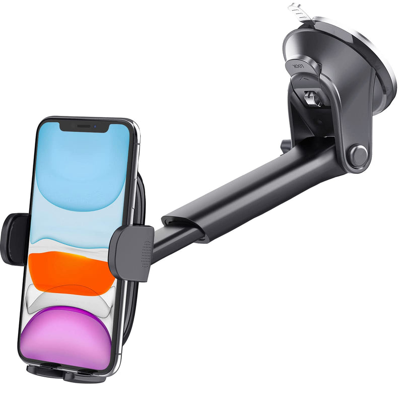  [AUSTRALIA] - APPS2Car Suction Cup Car Phone Holder Mount, Dashboard/Windshield/Window Phone Holder for Car with Ultra Sticky Gel Pad, Compatible with iPhone, Samsung, All Cellphone, Thick Case & Big Phone Friendly