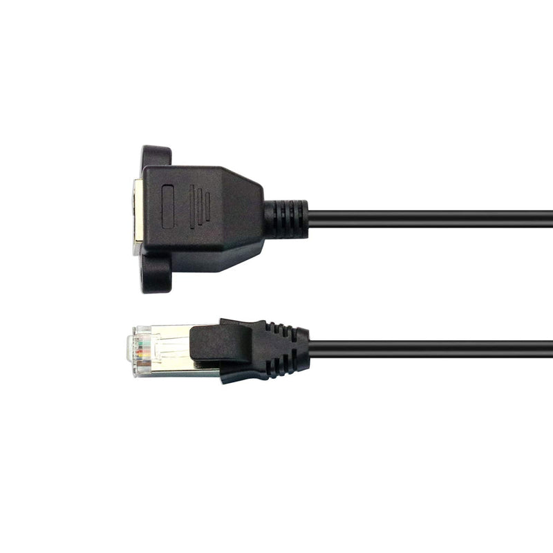  [AUSTRALIA] - V TELESKY 2Pack 3.3Ft RJ45 Ethernet Extension Cable, Cat6 Pure Copper Male to Female Connecting Wire