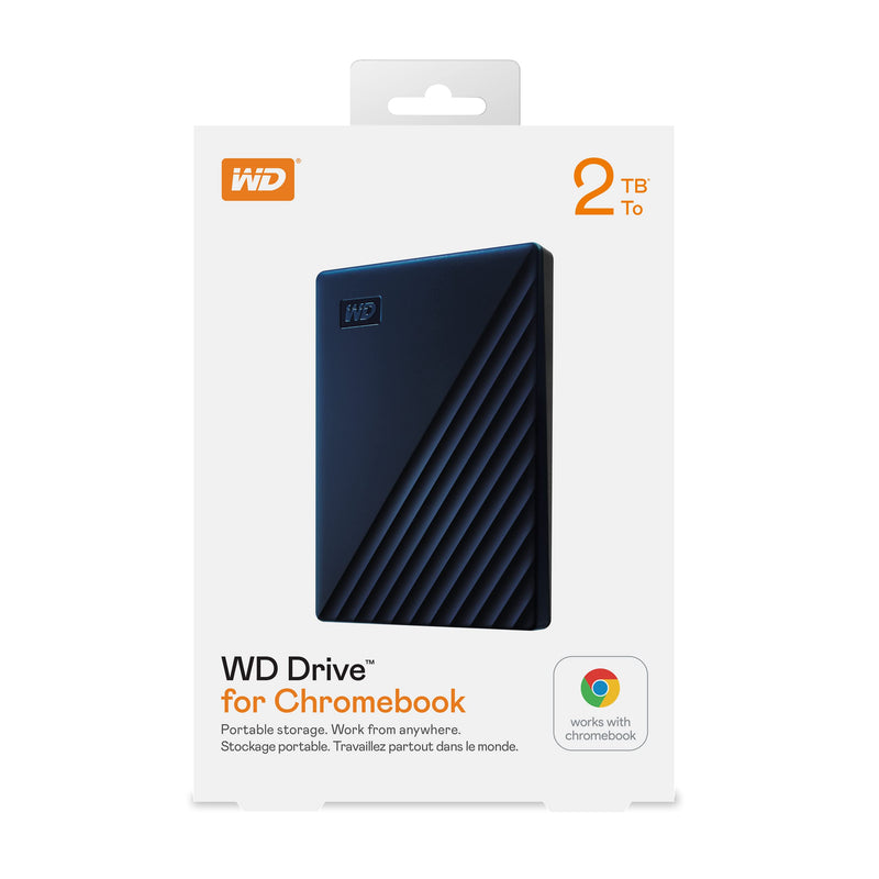  [AUSTRALIA] - WD Drive for Chromebook 2TB, Portable Hard Drive with SuperSpeed USB-A Cable