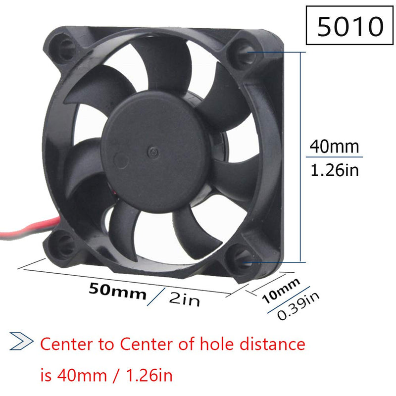  [AUSTRALIA] - GDSTIME 5Volt 50x10mm 50mm 2 Inch Dupont Connector Small Brushless Dc Cooling Fan