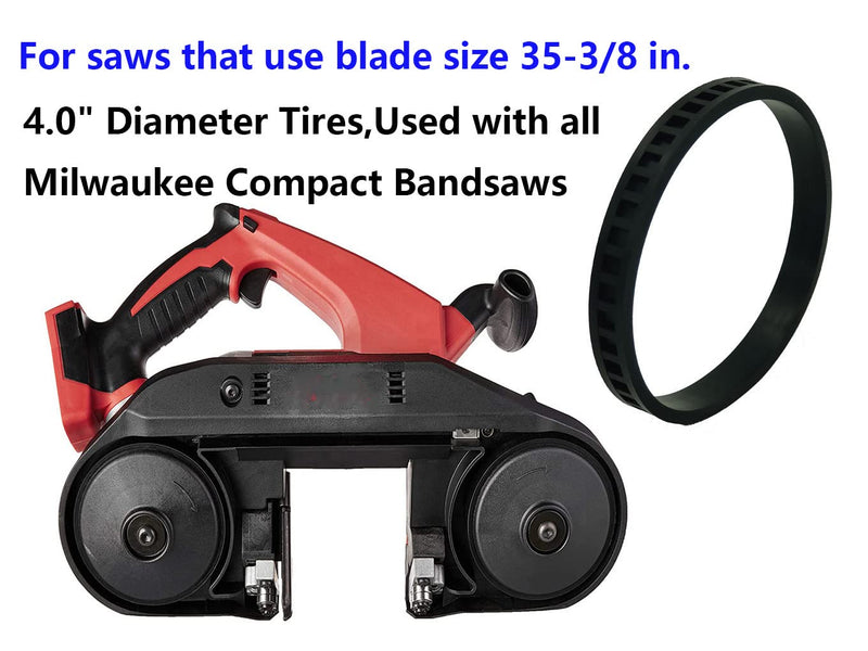  [AUSTRALIA] - 45-69-0030 Band Saw Tire FOR Milwaukee BandSaw Compact Pulley Tires 2629-20 6242-6 2429-20 (4.0" Diameter Tires)- 2 Pack