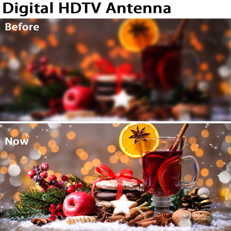  [AUSTRALIA] - 2022 Amplifier Digital TV Antenna Support Smart TVs 4K 1080p and All Older TVs UP to 420 Miles Long Range, 360° Reception Indoor Outdoor HDTV Antenna with Signal Booster -36ft Coaxial Cable (420)