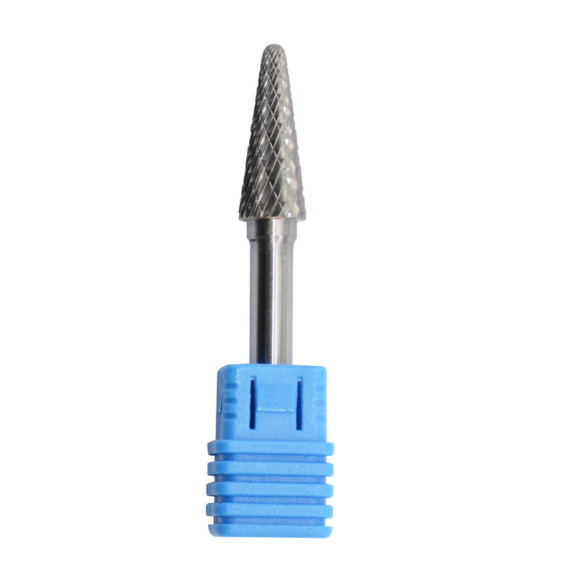 SL-3 Tungsten Carbide Burr Rotary File Taper Shape with Radius End Double Cut with 1/4"Shank for Die Grinder Drill Bit - LeoForward Australia