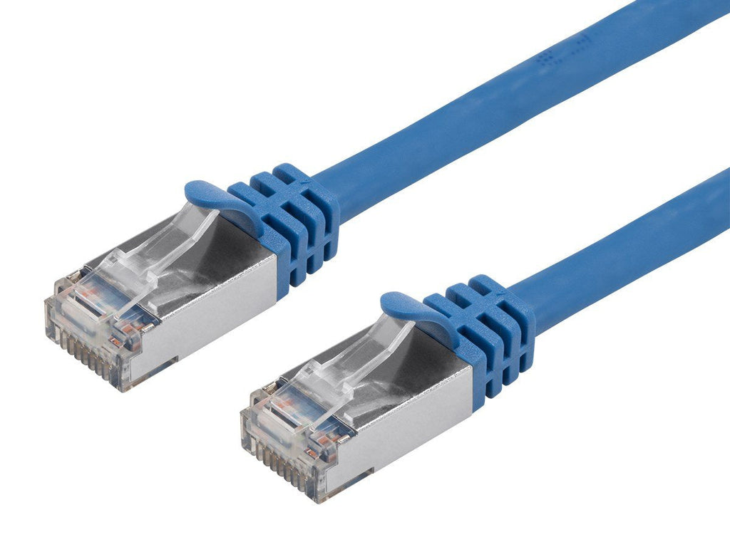  [AUSTRALIA] - Monoprice Cat7 Ethernet Patch Cable - 7 feet - Blue | Flexboot RJ45 Stranded 600Mhz  S/FTP CMX Pure Bare Copper Wire 26AWG - Entegrade Series 7ft