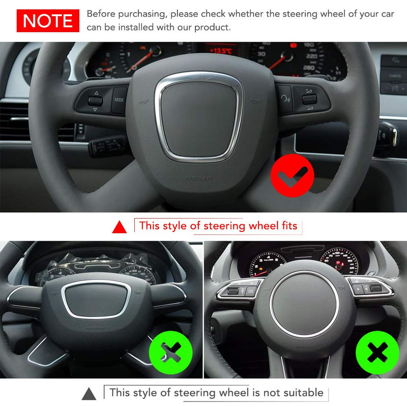  [AUSTRALIA] - Car Steering Wheel Sticker Aluminum Body Trim For Audi A4 A5 A6 Q5 Q7