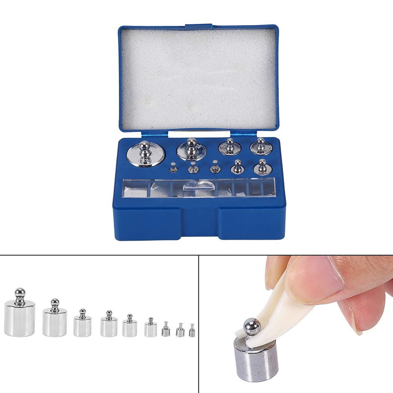  [AUSTRALIA] - Telituny calibration weight, 17 pieces 211.1g No. 45 steel 10mg-100g grams precision calibration weight set test stainless steel calibration weights set for digital jewelry scales laboratory study weights