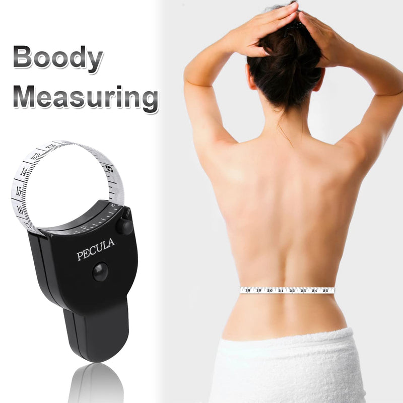  [AUSTRALIA] - Body Measuring Tape 60 inch, Body Tape Measure, Lock Pin and Push Button Retract, Body Measurement Tape, White