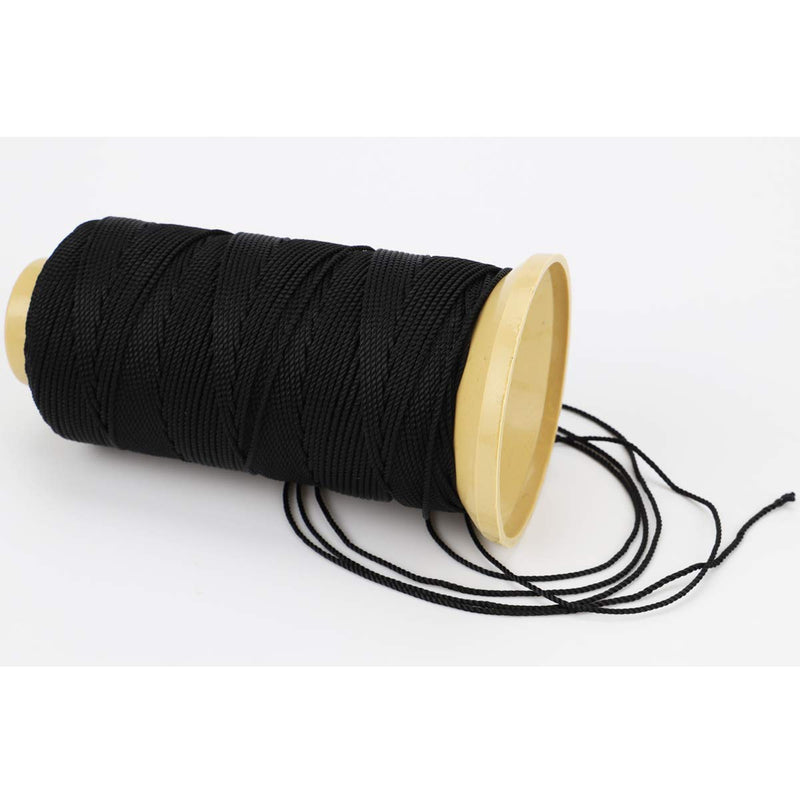  [AUSTRALIA] - 328 Feet Twisted Nylon Line Twine String Cord for Gardening Marking DIY Projects Crafting Masonry (Black, 1.5mm-328 feet) Black