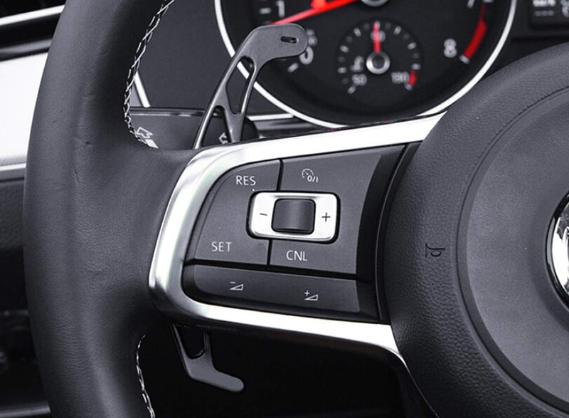 Steering Wheel Paddle Shifter Extension for Volkswagen VW Golf GTI 7 R GTD GTE MK7 Polo 6C GTI Passat B8 R-line Scirocco(Black) - LeoForward Australia
