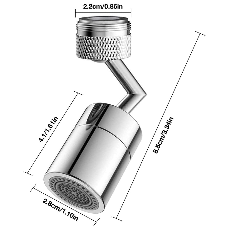  [AUSTRALIA] - Ecledo Faucet Water Filters Nozzle 720°rotatable Water Universal Splash Filter Faucet Anti-Splash, Oxygen-Enriched Foam, Four-Layer Mesh Filter, Leak-Proof with Double O-Ring