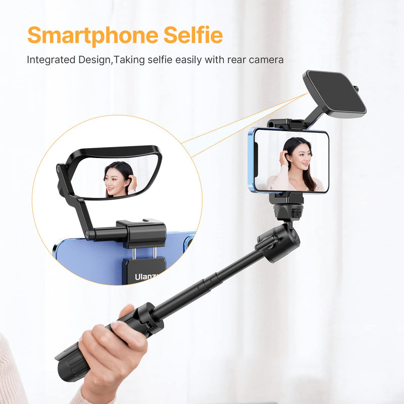  [AUSTRALIA] - ULANZI Smartphone Selfie Mirror Phone Holder Clip Mount for iPhone 14 13 12 Pro Max Mini Rear Phone Camera Vlogging Live Streaming Must Have Accessories