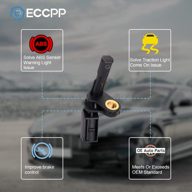 ECCPP Rear Left Right ABS Wheel Speed Sensor ABS Sensor Brake Sensor Fit for A3/A3 Quattro/TT, for VW Jetta/Beetle/Passat/Tiguan/Golf/GTI/Passat/R32 ALS468 ALS469 Set of 2 - LeoForward Australia