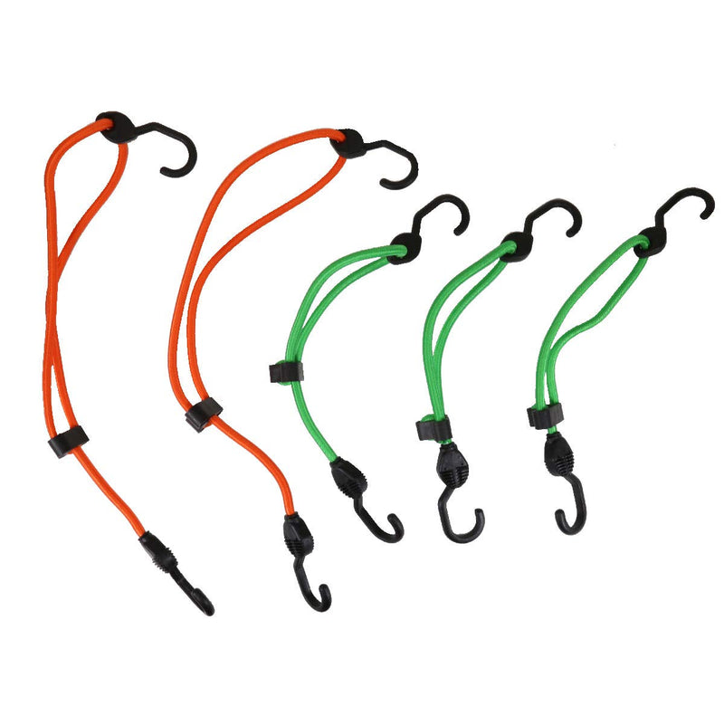  [AUSTRALIA] - SmartStraps Adjustable Bungee Cords (5pc) – Secure Light Loads Such as Coolers, Luggage and Gas Cans – No Need for Multiple Lengths of Bungee Cords