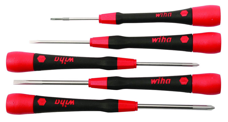  [AUSTRALIA] - Wiha 26195 Picofinish Mini Precision Screwdriver Set, 5 Pcs