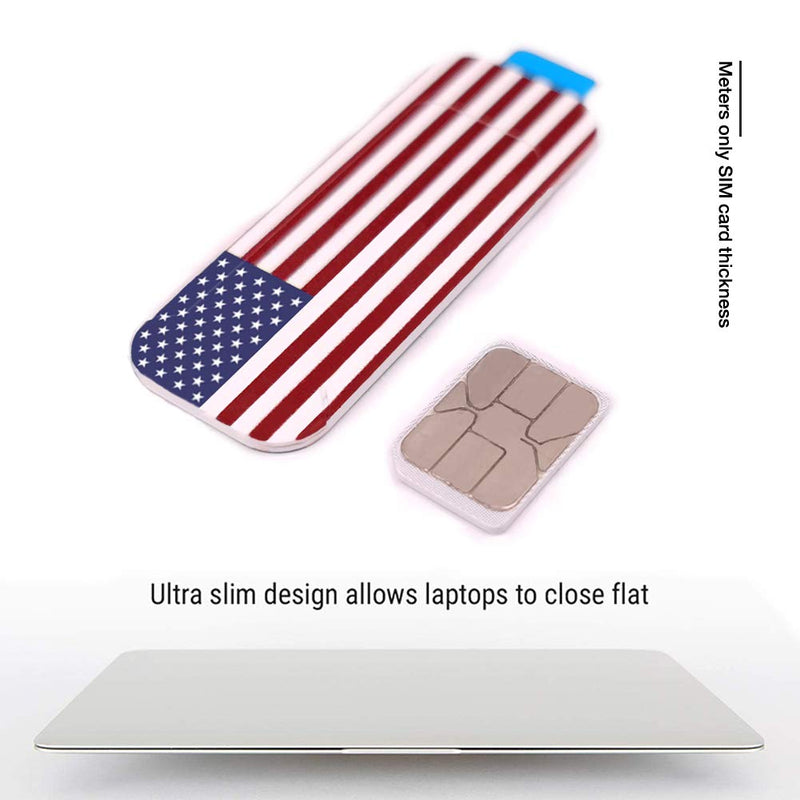 Webcam Cover, Laptop Camera Cover Slide, Ultra-Thin, US Flag Pattern Design, Web Camera Cover fits Laptop, Desktop, PC, Macboook Pro, iMac, Computer, Protect Your Privacy & Security,Strong Adhensive USA FLAG - LeoForward Australia