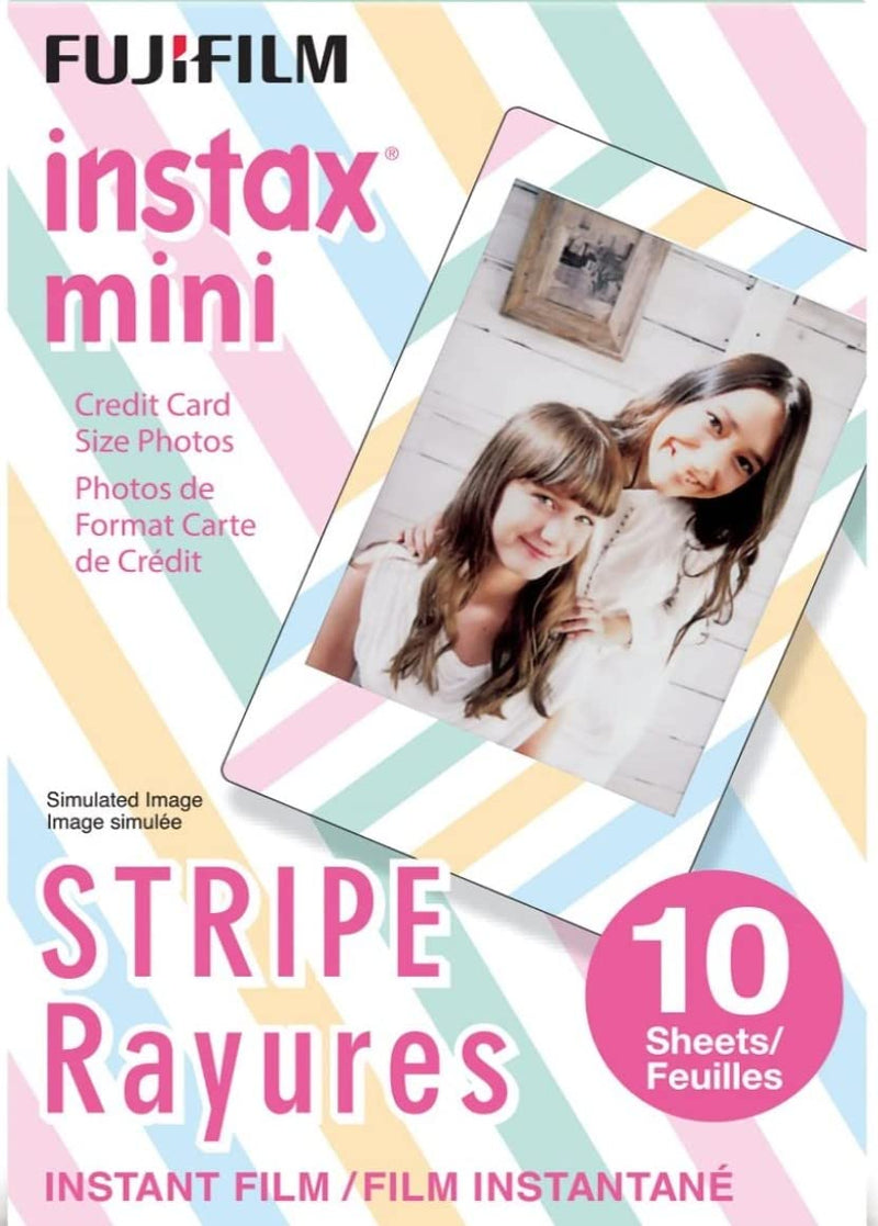  [AUSTRALIA] - Fujifilm Instax Mini Stripe 40 x Prints + Accessory Bundle