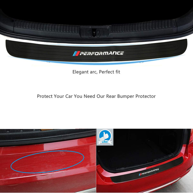 Meng Anna Durable Car Rear Bumper Protector Rubber Compatible For BMW E39 E46 E90 F30 F01 F10 F20 F32 F33F And All 3/5/7 Series (90CM/35.4inch Universal Black) //Per - LeoForward Australia